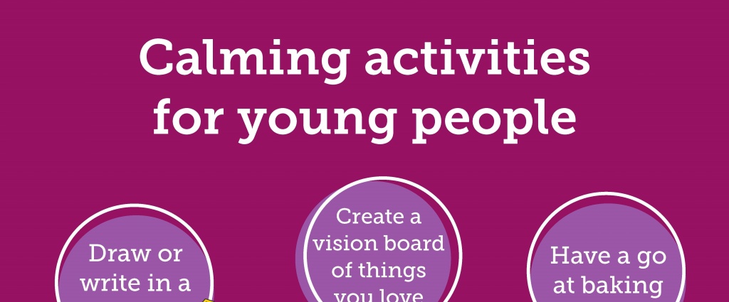 Calming activities for young people